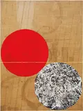 Garth Weiser, Sherwood, 2010, acrylic and gold leaf on jute