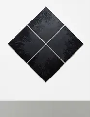 Untitled (Lozenge 11) by Ned Vena, 2010, 4 framed acid etched mirrors, in artist's frames, sold May 2013