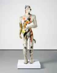 David Altmejd, FEBRUARY, 2008, wood, foam, epoxy resin, epoxy clay, mineral crystals, synthetic hair, paint, plastic wolf nose