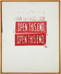 Andy Warhol, Open This End, 1962, silkscreen ink on linen