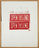 Andy Warhol, Open This End, 1962, silkscreen ink on linen