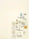 Jean-Michel Basquiat, Swinging Diamonds, 1987, crayon, pencil, oil stick on paper