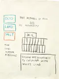 Untitled (Jail) by Jean-Michel Basquiat, 1981, oil stick on paper, sold May 2013