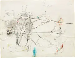 Arshile Gorky, Untitled, circa 1946-47, pencil and crayon on paper