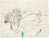Arshile Gorky, Untitled, circa 1946-47, pencil and crayon on paper