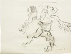 Untitled by Willem de Kooning, circa 1960s, charcoal on paper, offered May 2013