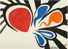 Flower Seeds by Alexander Calder, 1968, gouache on paper, sold May 2013