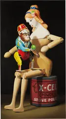 Charles Bell, Untitled (Monkey & Doll), 1973, oil on canvas