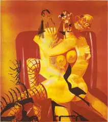 Double Seated Couple by George Condo, 2006, silkscreen ink on paper, offered May 2013