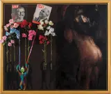 Komar & Melamid, The Allies from The Anarchistic Sintesis and Yalta Conference Series, 1984-85, diptych: oil and mixed media on canvas, laid on wood panel