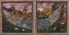 Natalia Nesterova, Hammock, 1989, diptych: oil on canvas