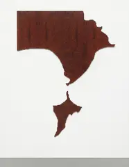 Seth Price, Untitled, 2008, yew wood and diamond acrylic plastic, in 2 parts