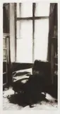 Robert Longo, Chair and Window, 2003, ink and charcoal on vellum