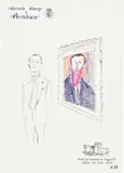 Martin Kippenberger, Untitled, 1988, colored pencil on hotel stationary