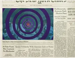 Fred Tomaselli, Sep. 4, 2010, gouache on printed watercolor paper