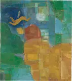 Francis Alÿs, Francis Mexico, 1987, oil and collage on canvas