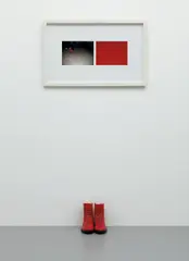 Two Works: (i) Kunst Werke. Berlín, Alemania No. 4; (ii) Botas by Carlos Amorales, 2002, (i) c-print; (ii) painted ceramic, sold May 2013