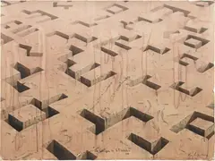 Los Carpinteros, La lengua de la tierra, 2006, watercolor on paper