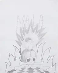Daniel Guzmán, Mala (from the series Chupacabras Mix), 1998, graphite on paper