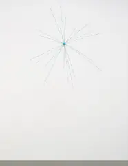 Eduardo Abaroa, Untitled (Hisopos de algodón), 2003, cotton swabs, metal rods, rubber ball