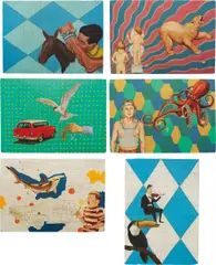 Rubén Méndez, Six Works: Untitled, 1999, oil on panel