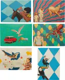 Rubén Méndez, Six Works: Untitled, 1999, oil on panel