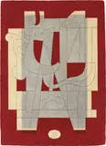 Carlos Mérida, Diálogo Silente, 1966, oil on incised DUCO, on heavy paper