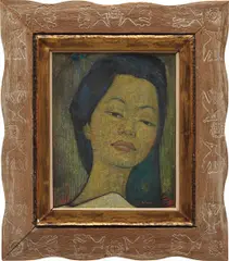 Ángel Botello, Untitled No. 507, 1940, oil on Masonite, in artist's frame