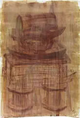 Columna Infinita by Kcho, 2000, mixed media on paper, sold May 2013