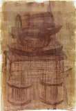 Kcho, Columna Infinita, 2000, mixed media on paper