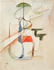 Mariano Rodríguez, Untitled, circa 1950, ink and watercolor on paper