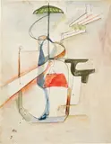 Mariano Rodríguez, Untitled, circa 1950, ink and watercolor on paper
