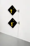 Rodolfo Peraza, Two Works: i) Untitled (from the series PS- Proyecto); ii) Untitled (from the series Circuito Cerrado), 2006, vinyl on metal