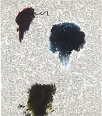 Andisheh Avini, Untitled, 2013, silkscreen ink on printed fabric