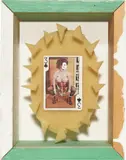 The Bruce High Quality Foundation, Self Portrait (Desporado), 2001-10, playing card, polyurethane foam, various media, in artist's painted wood and Plexiglas frame