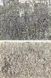 Oscar de las Flores, Two works: (i) Shipwreck Survivors, 2004; (ii) Commemorative & Indigestive Celebration of Human Greatness with Octopus, 2000-01, (i) ink on paper; (ii) ink and watercolor on paper
