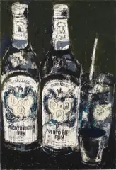 Don Q by Enoc Perez, 2007, oil on paper, sold Sep 2013