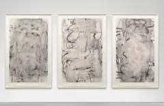 Christopher Wool, Three works: Three Women (Light I, II, III), 2005, silkscreen on Saunders Watercolor paper