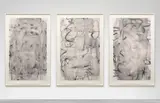 Christopher Wool, Three works: Three Women (Light I, II, III), 2005, silkscreen on Saunders Watercolor paper
