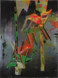 Kelley Walker and Wade Guyton, Untitled, 2008, silkscreen and digital Inkjet print on canvas mounted on wood