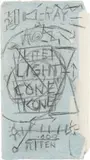 Jean-Michel Basquiat, Light Cone, 1986, oil stick on envelope