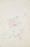 Andy Warhol, Women and Flowers, circa 1957, hand-colored blotted ink line drawing on paper