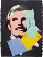 Ted Turner by Andy Warhol, 1986, silkscreen ink and collage on paper, offered Sep 2013