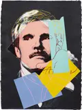 Andy Warhol, Ted Turner, 1986, silkscreen ink and collage on paper