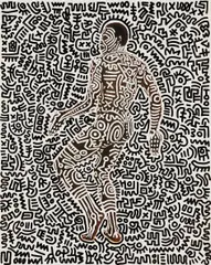Keith Haring, Untitled (Bill T. Jones), ink on photographic paper