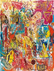 Untitled by André Butzer, 2007, oil on linen, sold Sep 2013