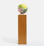 Globale Malerei No. 11 by Anton Henning, 2006, oil, plaster, metal, nails, wood, sold Sep 2013