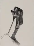 Angular Head Sculpture with Turning Smile by George Condo, 2005, conté crayon on paper, sold Sep 2013
