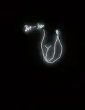 Tracey Emin, But Yea, 2005, clear blue neon mounted on baked enamel steel