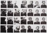 Mark Grotjahn, Untitled (Self-Portrait for Andy Warhol), 2007, 28 photographs in 7 strips mounted on board
